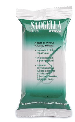 SAUGELLA ATTIVA SALVIETTINE 15 BUSTINE