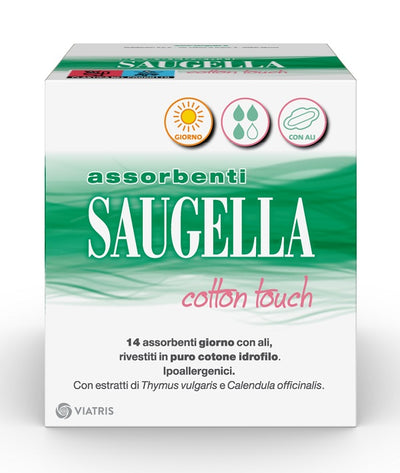 SAUGELLA COTTON TOUCH ASSORBENTI GIORNO 14 PEZZI TAGLIO PREZZO