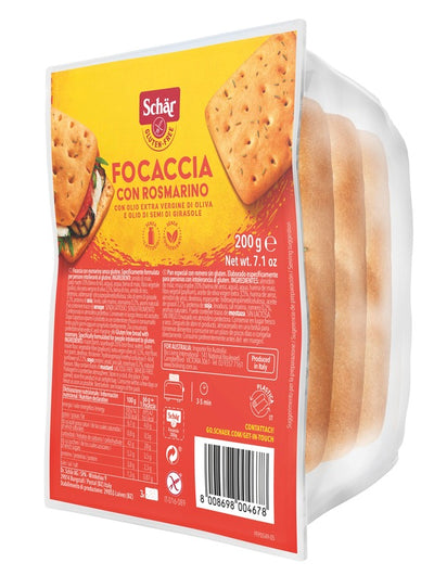 SCHAR FOCACCIA CON ROSMARINO SENZA LATTOSIO 200 G