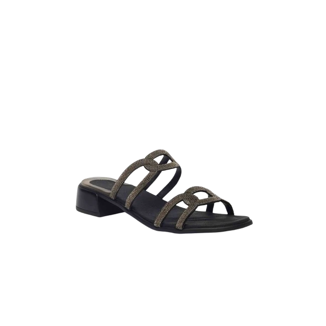CALZATURA LIPARI MICROFIBRE+STRASS W BLACK 38