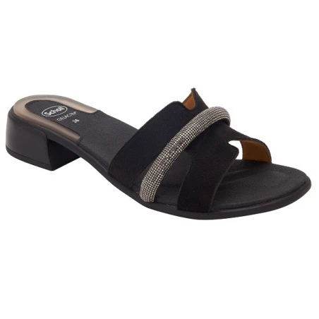 CALZATURA PANTELLERIA MICROFIBRE+STRASS W BLACK 39