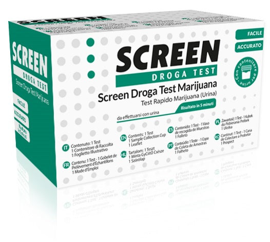 SCREEN DROGA TEST MARIJUANA TEST ANTIDROGA CON CONTENITORE URINA - SCREEN DROGA TEST MARIJUANA TEST ANTIDROGA CON CONTENITORE URINA