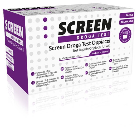 SCREEN DROGA TEST OPPIACEI TEST ANTIDROGA CON CONTENITORE URINA - SCREEN DROGA TEST OPPIACEI TEST ANTIDROGA CON CONTENITORE URINA