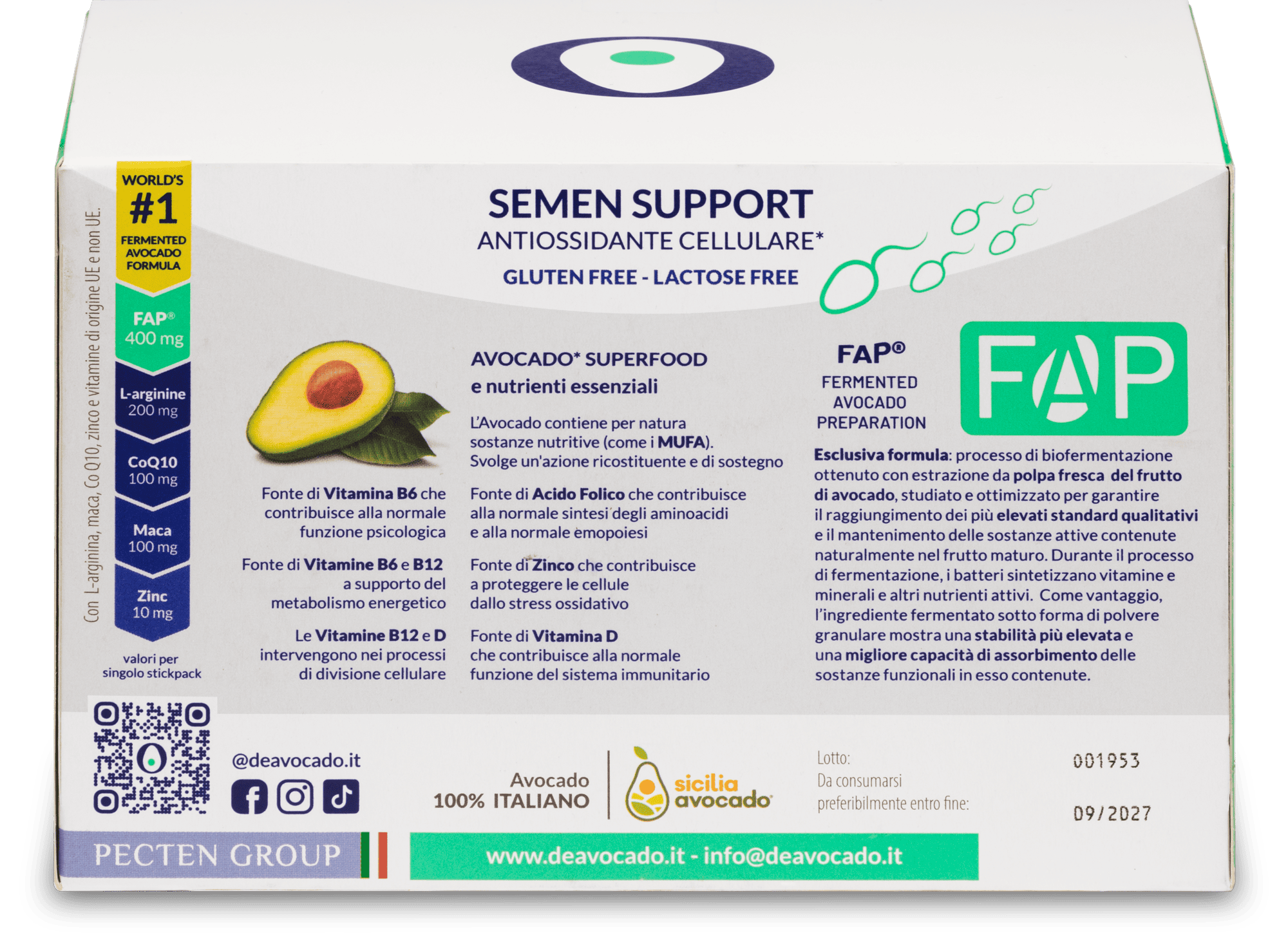 Deavocado Semen Support Uomo