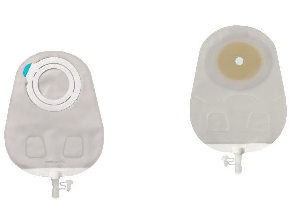 SENSURA MIO FLEX SISTEMA 2 PEZZI CON AGGANCIO ADESIVO SACCAMULTICHAMBER PER UROSTOMIA TRASPARENTE 35MM DA 550 ML 30 PEZZI