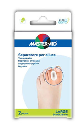 SEPARATORE DITA IN GEL MASTER-AID FOOTCARE PER ALLUCE LARGE2 PEZZI D2 - SEPARATORE DITA IN GEL MASTER-AID FOOTCARE PER ALLUCE LARGE2 PEZZI D2