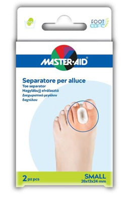 SEPARATORE DITA IN GEL MASTER-AID FOOTCARE PER ALLUCE SMALL2 PEZZI D1 - SEPARATORE DITA IN GEL MASTER-AID FOOTCARE PER ALLUCE SMALL2 PEZZI D1
