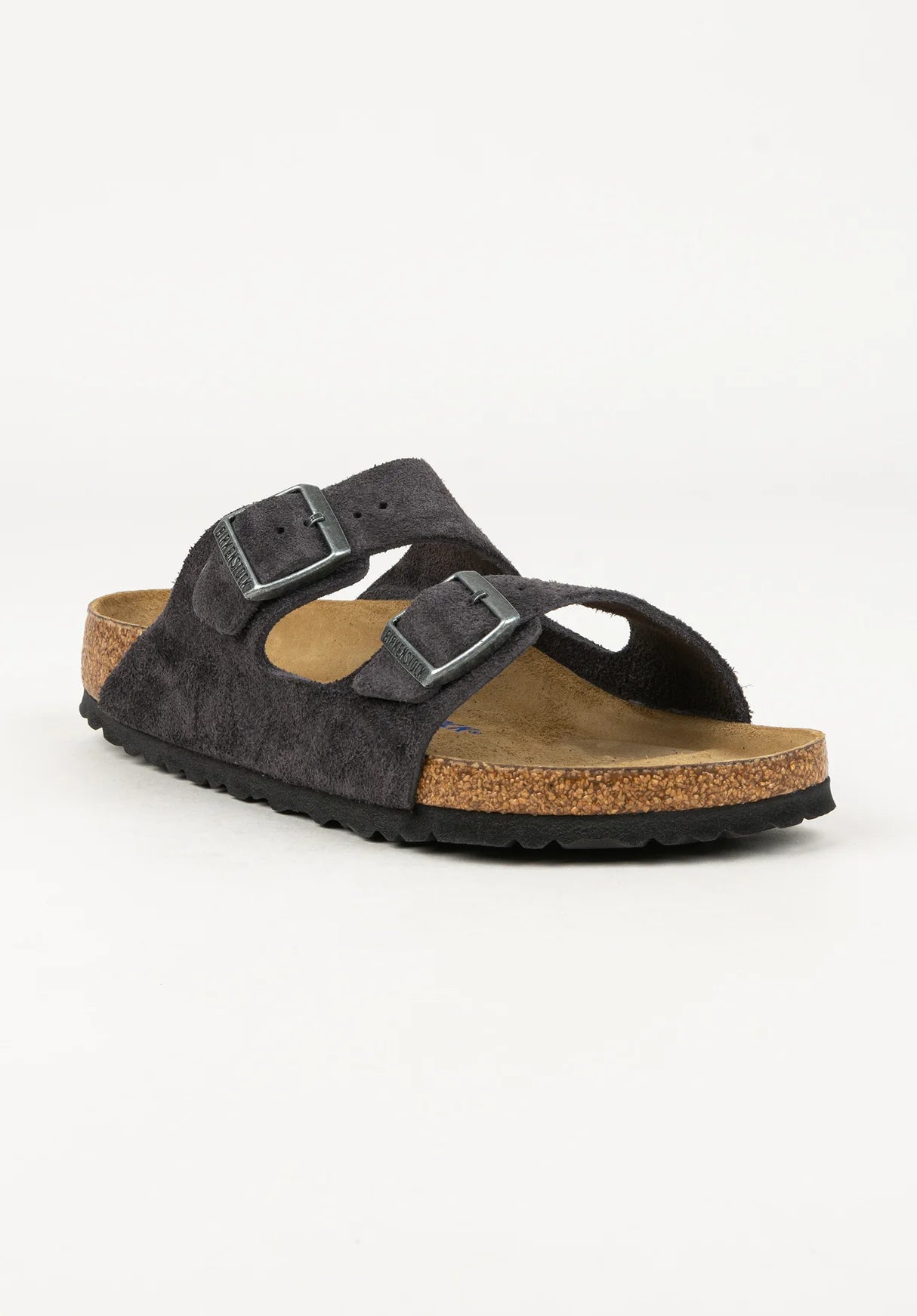 Birkenstock Arizona Sfb Velvet Gray Suede Leather Pelle N. 45