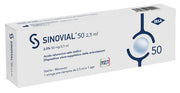 SIRINGA INTRA-ARTICOLARE SINOVIAL 50 ACIDO IALURONICO SALE SODICO 2% 50MG/2,5ML 2,5ML + AGO 21 GAUGE