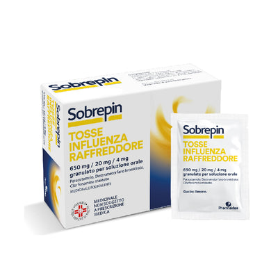 SOBREPIN TOSSE INFLUENZA RAFFREDDORE*orale 10 buste 650 mg +20 mg + 4 mg