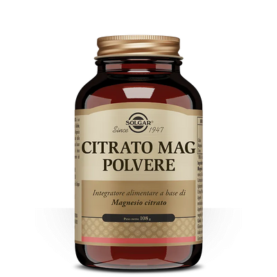 Solgar Citrato Mag Polvere Integratore di Magnesio per Stanchezza e Stress 108gr