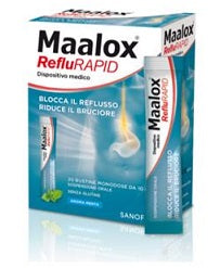 Sospensione Orale Maalox Reflurapid 20 Bustine Monodose Da 10 Ml - Sospensione Orale Maalox Reflurapid 20 Bustine Monodose Da 10 Ml