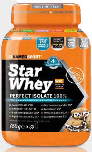 Named Star Whey Isolate proteine del siero del latte biscotto e crema 750 gr