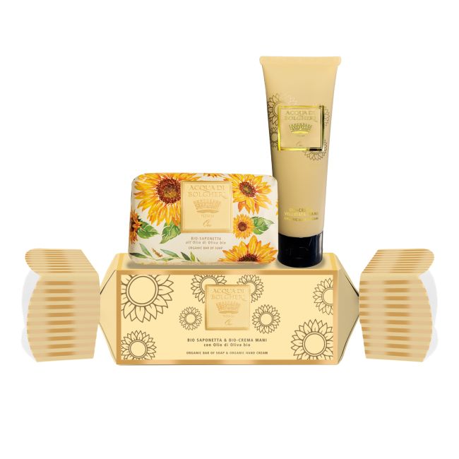 Acqua di Bolgheri Oro Cofanetto Caramella Bio Saponetta & Bio Crema Mani con olio di oliva bio