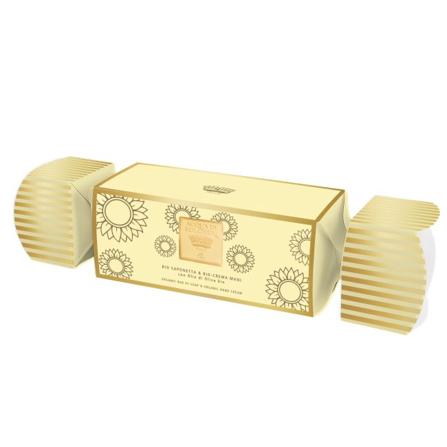 Acqua di Bolgheri Oro Cofanetto Caramella Bio Saponetta & Bio Crema Mani con olio di oliva bio