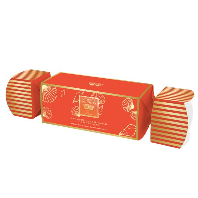 Acqua d Bolgheri Scirocco Cofanetto Caramella Bio Saponetta & Bio Crema Mani con Olio di Oliva Bio