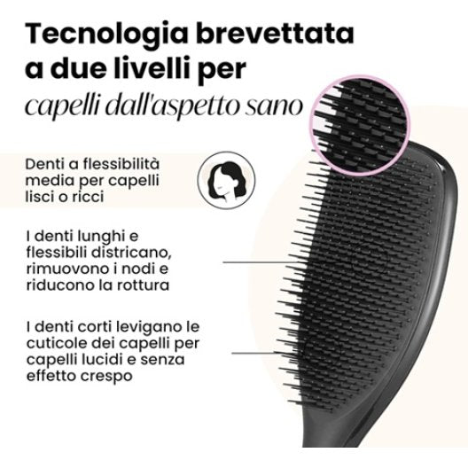 Tangle Teezer - Spazzola Districante per capelli lisci o mossi (Nera) - Tangle Teezer - Spazzola Districante per capelli lisci o mossi (Nera)
