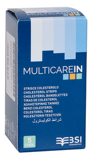 TEST COLESTEROLEMIA MULTICARE IN COLESTEROLO IN STRISCE CONASPIRAZIONE CAPILLARE 5 PEZZI