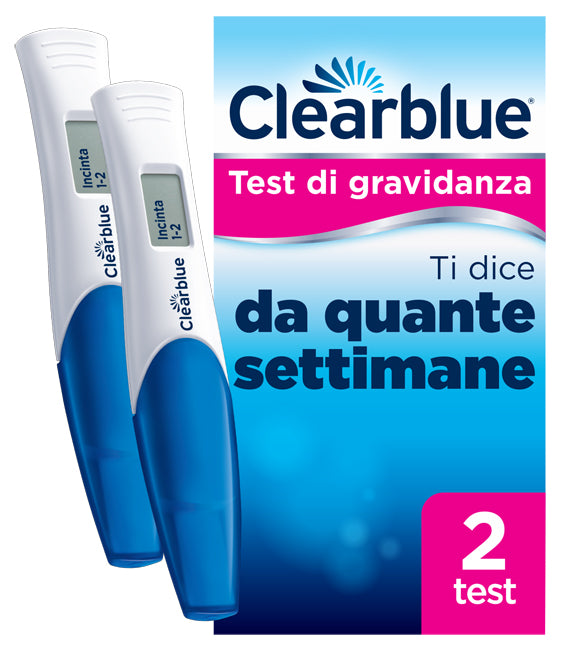 TEST DI GRAVIDANZA CLEARBLUE CON INDICATORE DELLE SETTIMANE2 PEZZI - TEST DI GRAVIDANZA CLEARBLUE CON INDICATORE DELLE SETTIMANE2 PEZZI