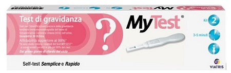 TEST DI GRAVIDANZA RAPIDO HCG MYTEST 2 PEZZI