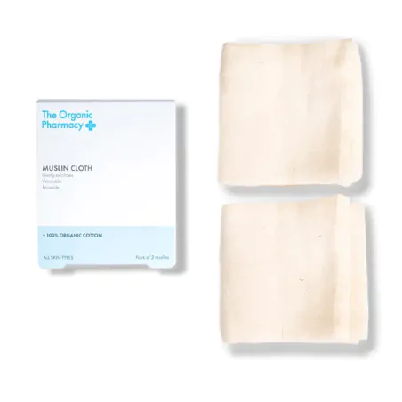 The Organic Pharmacy - Muslin Cloth Panno di Mussola 100% Cotone Biologico 2 pezzi