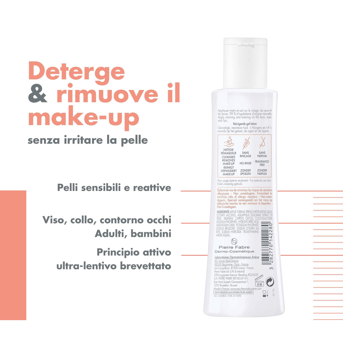 Eau Thermale Avène Tolérance Lozione Detergente in Gel 400 ml