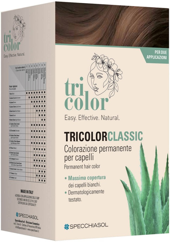 TRICOLOR CLASSIC 5 CASTANO CAFFE' 2 TUBI 50 ML + 2 SHAKER 50ML + 4 BUSTINE 8 ML