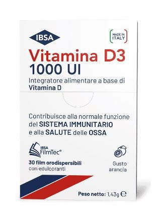 VITAMINA D3 IBSA 1000UI 30 FILM ORODISPERSIBILI - VITAMINA D3 IBSA 1000UI 30 FILM ORODISPERSIBILI