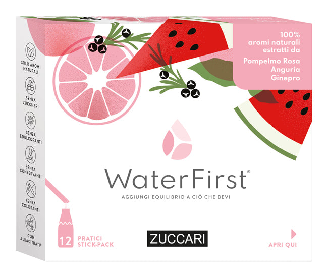 WATER FIRST POMPELMO ROSA-ANGURIA-GINEPRO 12 STICK PACK