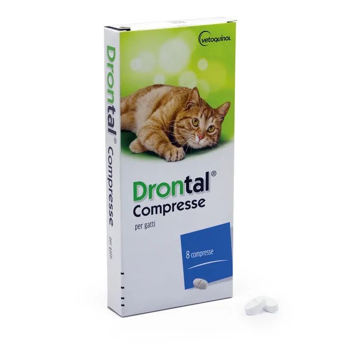 Drontal 8 Cpr 230 Mg + 20 Mg Gatti - Drontal 8 Cpr 230 Mg + 20 Mg Gatti