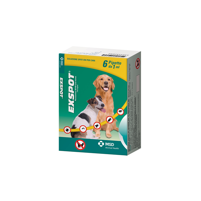 Exspot Spot-On Soluz 6 Pipette 1 Ml 715 Mg/Ml Cani