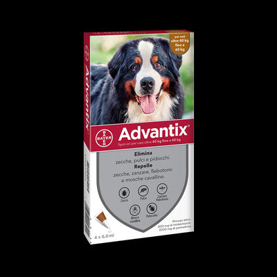 Advantix Spot On Soluz 4 Pipette 6 Ml 600 Mg + 3.000 Mg Canida 40 A 60 Kg