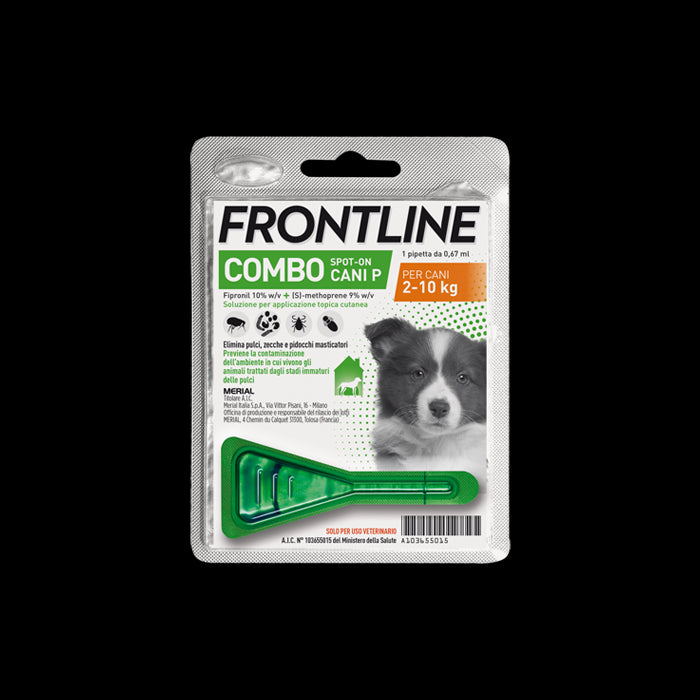 Frontline Combo Spot-On Cani P Soluz 1 Pipetta 0,67 Ml 67 Mg+ 60,3 Mg Cani Da 2 A 10 Kg