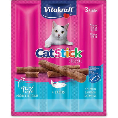 Vitakraft Cat-Stick Salmone Msc 3 Pezzi 18 G