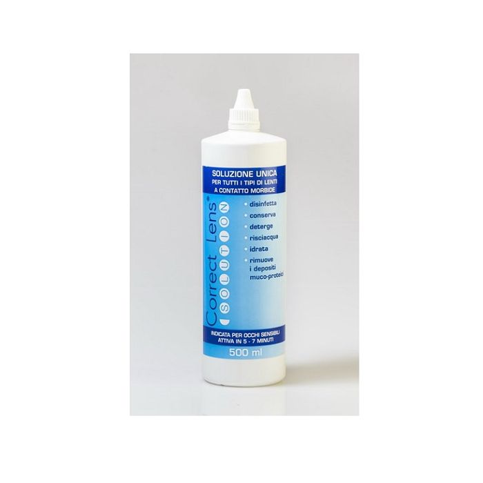 Soluzione Oculare Per La Conservazione E Pulizia Delle Lentia Contatto Correct Lens Solution 500Ml