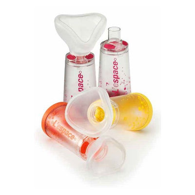 Camera Distanziatrice Per Erogatori Spray Predosati L&#039;espace220 Ml Per Adulti Con Boccaglio Valvola Inspirazione 2 Valvole Espirazione Codice Colore Magenta