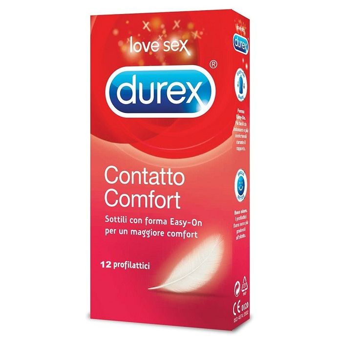 Profilattico Durex Contatto Comfort 12 Pezzi - Profilattico Durex Contatto Comfort 12 Pezzi