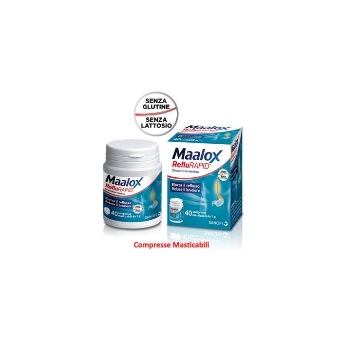 Maalox Reflurapid 40 Compresse Masticabili - Maalox Reflurapid 40 Compresse Masticabili