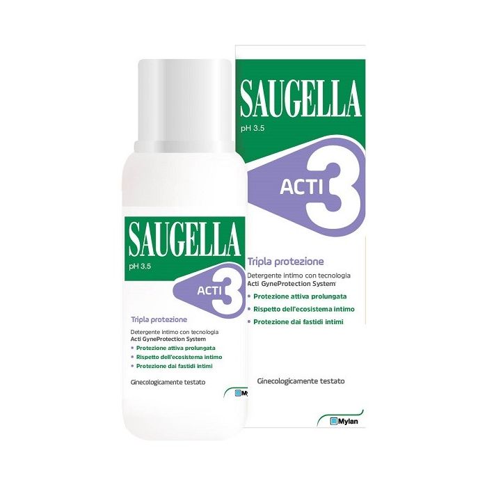 Saugella Acti3 Detergente Intimo 250 Ml - Saugella Acti3 Detergente Intimo 250 Ml