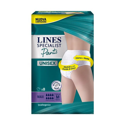 Lines Specialist Pannolini Mutandina Adulto Maxi Taglia M - 8 Pezzi