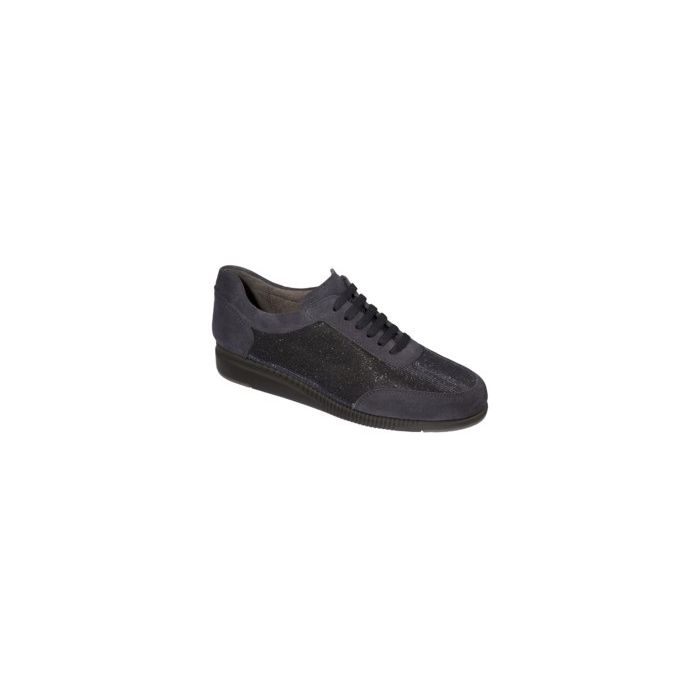 Calzatura Janet Sneaker Glitexsue-W Navy Blue 36 Tessuto Glitterato + Pelle Scamosciata Collezione Aw20