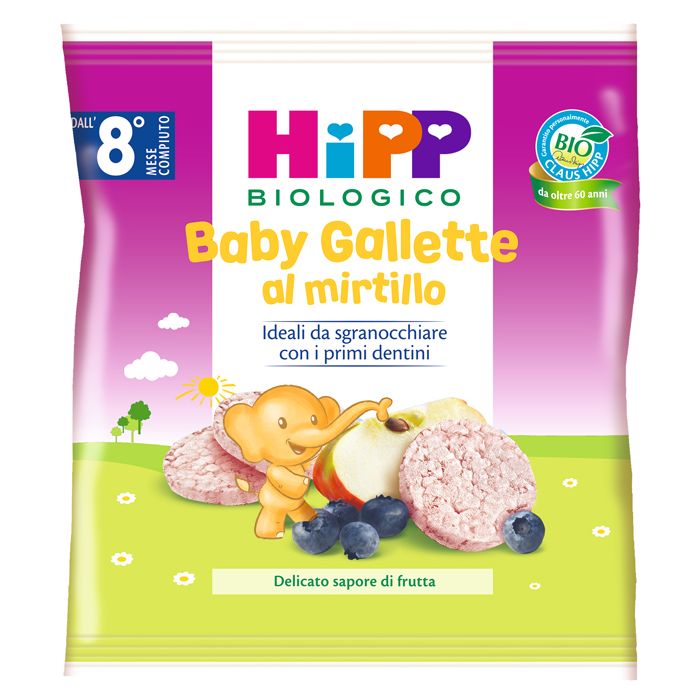 Hipp Baby Gallette Di Riso Al Mirtillo 30 G - Hipp Baby Gallette Di Riso Al Mirtillo 30 G