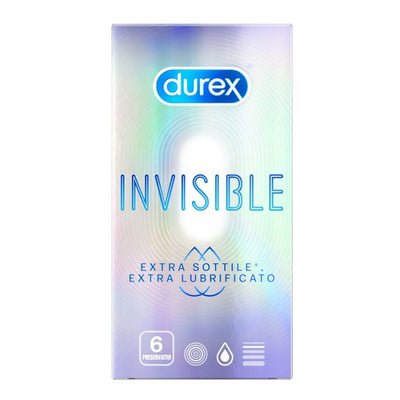 Durex Invisible Extra Lubrificato 6 Pezzi