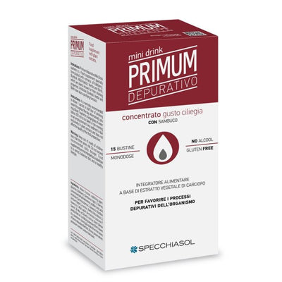 Primum Depurativo Minidrink Ciliegia 15 Stick Da 10 Ml