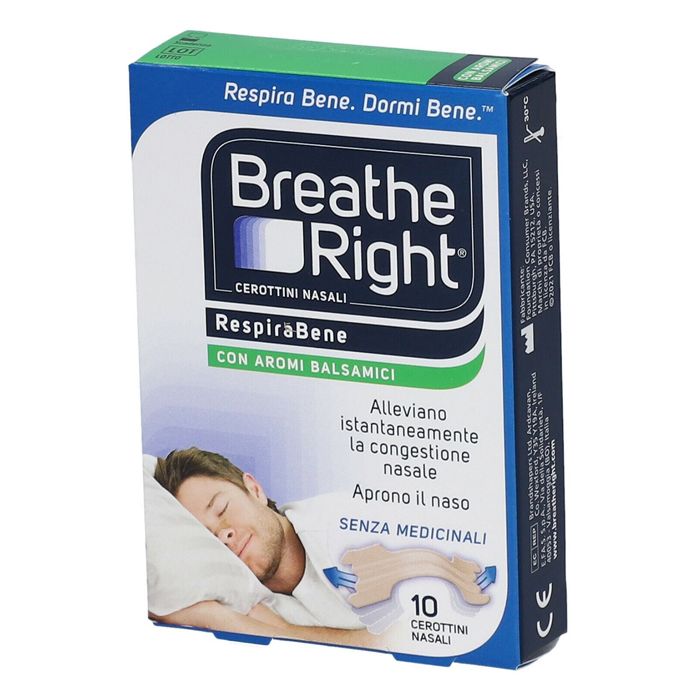 Cerotti Nasali Breathe Right Balsamici 10 Pezzi