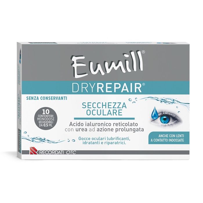 Eumill Dryrepair Gocce Oculari 10 Pezzi Da 0,5 Ml - Eumill Dryrepair Gocce Oculari 10 Pezzi Da 0,5 Ml