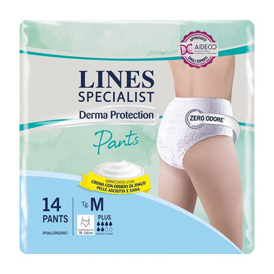 Pannolone Per Incontinenza Lines Specialist Derma Pants Plusm 14 Pezzi
