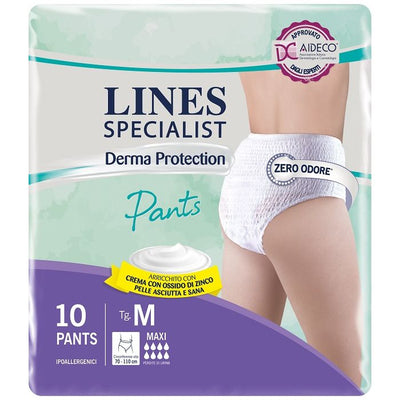 Pannolone Per Incontinenza Lines Specialist Derma Pants Maxim 10 Pezzi