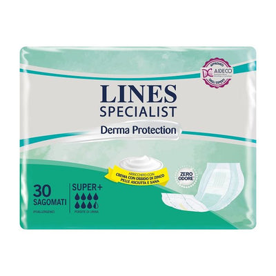 Pannolone Per Incontinenza Lines Specialist Derma Sagomato Super+ 30 Pezzi