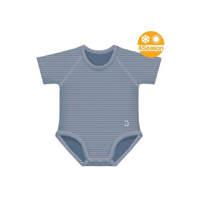 J Bimbi Body 0-36M Bio Cotton 4Season Righe Blu